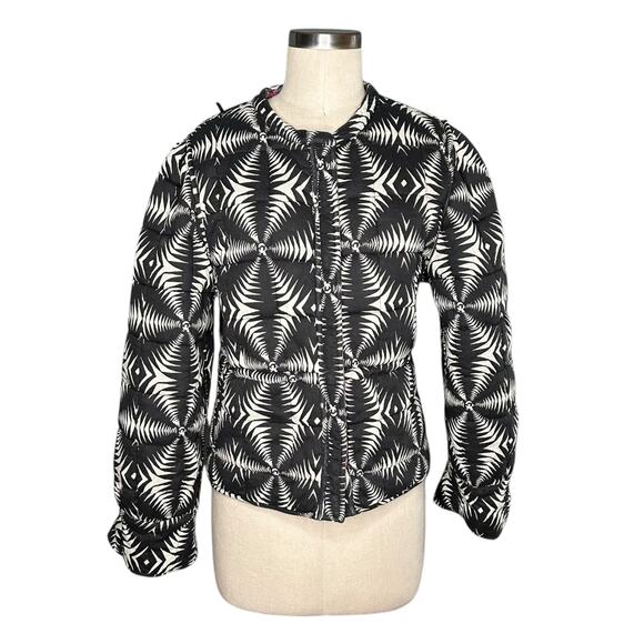 BA&SH Terry Reversible Jacket Geometric Pattern Floral Print Women's Small - Picture 6 of 10